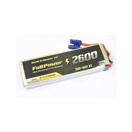 FullPower 4S 14.8V 2600mAh 50C Gold Edition V2 EC3